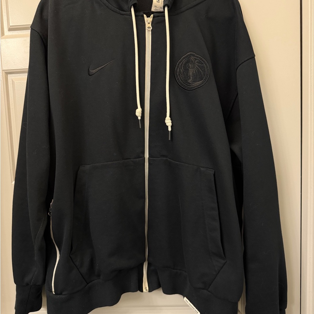 Mavs Black Nike Zip-Up Hoodie